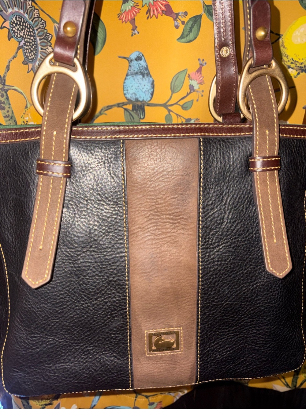 Dooney & Bourke Florentine Leather Suede East West Skylar Tote - Picture 3 of 7